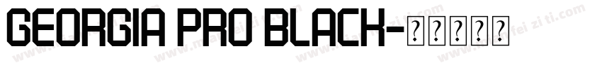 Georgia Pro Black字体转换